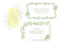 Three Vintage Frames with the Rosemary Twigs Royalty Free Stock Photo