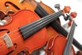 Three violins. Soft focus Royalty Free Stock Photo