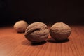 Three walnuts