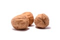 Three walnuts with shadow