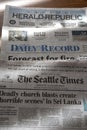 THREE WASHINGTON DAILIES PAPERS Royalty Free Stock Photo