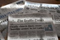 THREE WASHINGTON DAILIES PAPERS Royalty Free Stock Photo