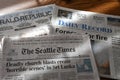 THREE WASHINGTON DAILIES PAPERS Royalty Free Stock Photo