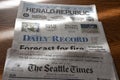 THREE WASHINGTON DAILIES PAPERS Royalty Free Stock Photo