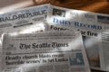 THREE WASHINGTON DAILIES PAPERS Royalty Free Stock Photo