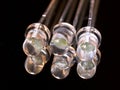 Three water clear diodes