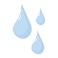 Three water droplets illustration