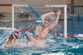 Waterpolo player - attack action Royalty Free Stock Photo