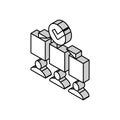 three way matching isometric icon vector illustration Royalty Free Stock Photo