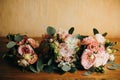 Three wedding bouquet. Wedding Bridal accessories. Flowers bouquet Royalty Free Stock Photo