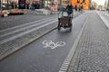 Three wheel bicycle transport in Copenhagen Denmark