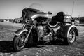 A three-wheeled motorcycle Harley-Davidson Tri Glide Ultra Classic. Royalty Free Stock Photo