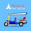 Three wheels car. tuk tuk. thailand - illustration Royalty Free Stock Photo