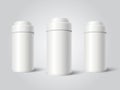 Three White Blank Tin can packaging mockup Royalty Free Stock Photo