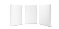 Blank White Product Boxes Set in Multiple Angles Isolated on White Background Royalty Free Stock Photo