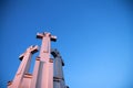 Three white crosses on the top of a hill in Vilnius Royalty Free Stock Photo