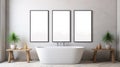 Minimalist Photorealistic Bathroom Frames With Social Commentary