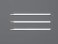 Three white pencils. 3d rendering Royalty Free Stock Photo