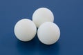 Three White ping pong ball Royalty Free Stock Photo
