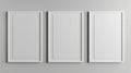 Three White Posters Mockup, Ideal for Presentations, AI Created Royalty Free Stock Photo