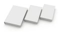 Three white rectangular blocks on a plain background Royalty Free Stock Photo