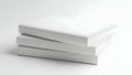 Three white rectangular boxes stacked Royalty Free Stock Photo
