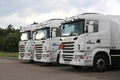 Three White Scania R480 Trucks