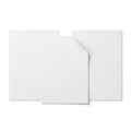 Three white sheets of paper isolated on white background Royalty Free Stock Photo