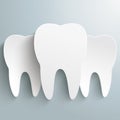 Three White Teeth PiAd Royalty Free Stock Photo