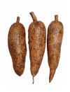 Three whole manioc Royalty Free Stock Photo