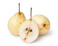 Three whole nashi pears Royalty Free Stock Photo