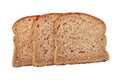 Three whole wheat bread slices Royalty Free Stock Photo