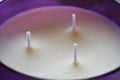 Three Wick Candle Close Up Royalty Free Stock Photo