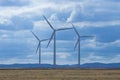 Three wind electric generators in spain Royalty Free Stock Photo