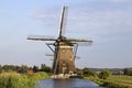 Three windmills on a row to keep the Driemanpolder dry in Stompwijk Royalty Free Stock Photo