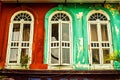 Three windows in Kuala Lumpur, Malaysia - July 2015