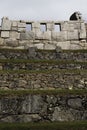 Three Windows Temple Wall  Machu Picchu Peru South America Royalty Free Stock Photo