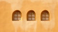 Islamic Architecture: Soft And Rounded Forms On An Orange Wall