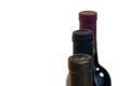 Three WIne Bottle Necks Royalty Free Stock Photo