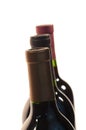 Three WIne Bottle Necks Royalty Free Stock Photo