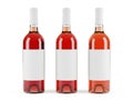 Three wine bottles with blank labels Royalty Free Stock Photo