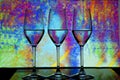 Three wine glasses Royalty Free Stock Photo