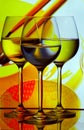 Three wine glasses Royalty Free Stock Photo