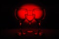 Three wine glasses Royalty Free Stock Photo