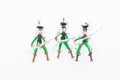 Three wire toy soldiers three