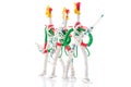 Three wire toy soldiers two