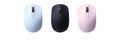Three wireless computer mice isolated on transparent background Royalty Free Stock Photo