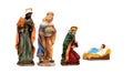 Three Wise Kings and Baby Jesus Ceramic Figurines