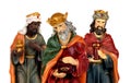 The three wise men and baby Jesus Royalty Free Stock Photo