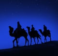 Three Wise Men Camel Travel Desert Bethlehem Concept Royalty Free Stock Photo